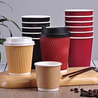 Gobelet en papier à café jetable de qualité alimentaire anti-brûlure à paroi simple 14OZ (420ML) avec impression couleur OEM/ODM pour usage commercial