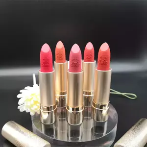 Make Gift Matte Lippenstift Gouden Kleur Fluwelen Hydraterende Waterproof Langdurige Matte Rose Lippenstift