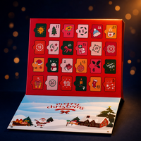 Calendario dell'Avvento con 24 Finestre Sorpresa, Scatola Conto alla Rovescia per Natale con Vassoio in Plastica Personalizzabile