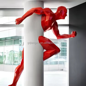Red Runner muro scultura-dinamica Silhouette umana <span class=keywords><strong>arte</strong></span> per palestre e stadi moderni - Product Image 3
