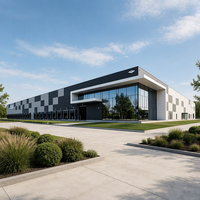 Entrepôt préfabriqué en acier léger, atelier à grande portée, bâtiment de bureau personnalisé, usine, poulailler, hangar en acier