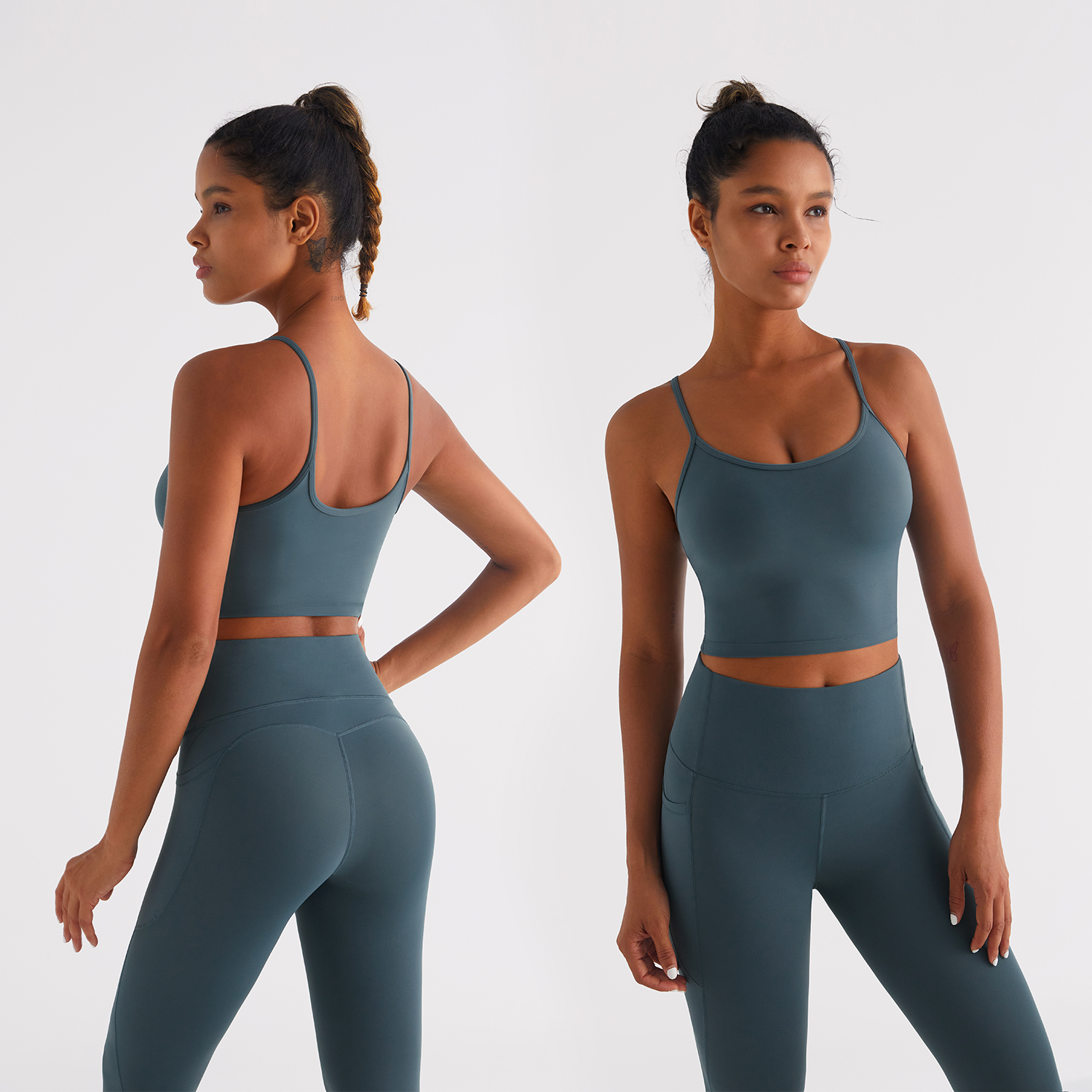 Yoga Sports Bra Tank Top with Shelf Bra Low Impact Breathable Sleeveless Crop Top for Pilates Hiking