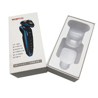 Boîte d'emballage cadeau pour homme avec logo personnalisé haut de gamme, boîte rigide pour rasoir, boîte à couvercle et à base pour les soins personnels
