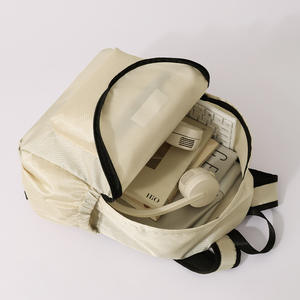 Sac à dos pliable Beilian, ultraléger, portable, pour les voyages, la randonnée, les loisirs, unisexe, couleur unie beige - Product Image 3