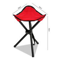 Chaise de Camping en plein air, étanche, Portable, transport de pêche, tabouret pliable triangulaire en métal