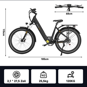 RCB-G6จักรยานไฟฟ้าสำหรับผู้ใหญ่มอเตอร์ไฟฟ้า350วัตต์พร้อมโครงเหล็ก NFC มอเตอร์แบตเตอรี่ลิเธียมสามสีแบบบูรณาการ - Product Image 3