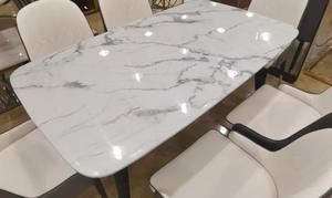Chất Lượng Cao Hình Chữ Nhật Bằng Đá Cẩm Thạch Trắng Bàn Ăn Nhỏ Nhỏ Gọn Phong Cách Cho Nhà Bếp Phòng Khách - Product Image 5