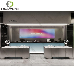 Boutique Skincare & Cosmetic Shop Decoration Ideas Customized High Quality <b>Makeup</b> Counter Display Luxury Skincare Display Cabine - Product Image 3