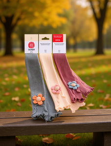 Calentadores de piernas Lilolce para mujer, tejidos florales, de grosor medio, para uso diario D0206 - Product Image 3