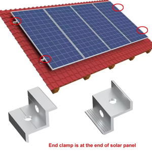 Aluminum Solar <b>Clamp</b> Adjustable Solar Middle / End <b>Clamp</b> 30mm 35mm Solar Mounting Accessories Mid <b>Clamp</b> - Product Image 6