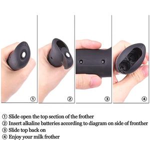 Battery Operated Soft Stainless Steel Coffee Mixer Stirrer Handheld Milk Foam <b>Maker</b> Electric Milk Frother with Stand - Product Image 6