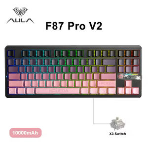 AULA F87ProV2 three-mode wireless mechanical keyboard 8K report rate 87 keys,hot-swappable RGB new <b>USB</b> laptop keyboard - Product Image 6