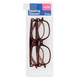 3016 Glass Reading Glasses Twin Pack Glass Display PC Leopard And Black Color Hot sale UK CE Eyeglasses Acetate Top Quality
