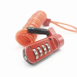 Cajas de Seguridad para Bicicletas con <span class=keywords><strong>Candado</strong></span> de Cable Pequeño para Exteriores, Combinación Digital para Laptop - Product Image 3