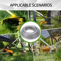 Fil de coupe en acier de 3,0 mm x 15 m pour débroussailleuse, ligne de coupe ronde, accessoires pour coupe-herbe