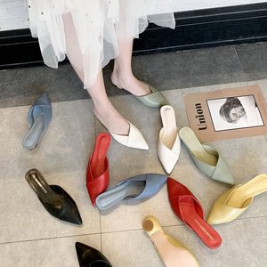 Stazione europeo di estate nuovo Baotou pantofole con bassi pantofole con le scarpe a punta pantofole - Product Image 6