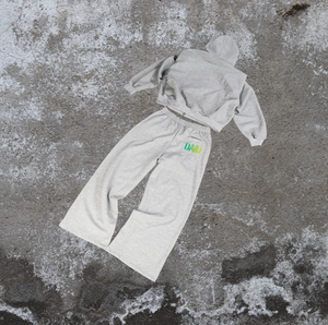 Ensemble survêtement unisexe personnalisé en molleton lourd 500 Terry Wool Fleece respirant, ample, imprimé, surdimensionné, automne - Product Image 3