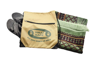 Custom Size Design Nylon Multipurpose Waterproof Eco-friendly <b>Drawstring</b> Gift Hajj & Umrah <b>Shoe</b> + Prayer Mat <b>Bag</b> for Packaging - Product Image 2