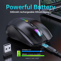2.4G Mouse nirkabel Gaming Mini tangan kanan, Tipe C dapat diisi ulang daya warna Mode ganda, stok tersedia dan diskon besar