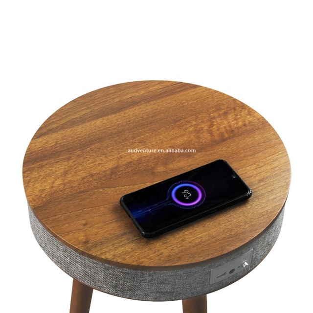 Professional Home Audio Music System Smart Mobile Phone Wireless Charging Blue Tooth Speaker High-end Solid Wood Living Room