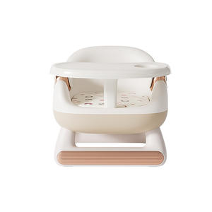 Silla alta para niños con bandeja doble, modo de alimentación y juego, para 0-12 meses, diseño multifuncional de plástico con altura ajustable - Product Image 5