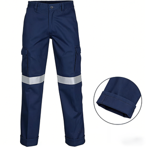 Pantaloni da <span class=keywords><strong>Lavoro</strong></span> ad Alta Visibilità Riflettenti per Operai Edili e Industriali, in Misto Cotone - Product Image 3