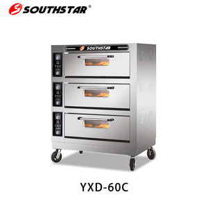 Four <span class=keywords><strong>à</strong></span> sole électrique Southstar 380V <span class=keywords><strong>à</strong></span> 3 niveaux avec vapeur et <span class=keywords><strong>pierre</strong></span> <span class=keywords><strong>réfractaire</strong></span> pour la cuisson de pizzas, maïs et fruits - Prix compétitif - Product Image 1