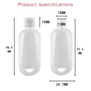 Manufacturer 30ml Pet <b>Plastic</b> Hook <b>Bottle</b> Hand Sanitizer <b>Spray</b> <b>Bottle</b> Keychain with <b>Spray</b> Flip Climbing Button Carabiner - Product Image 5