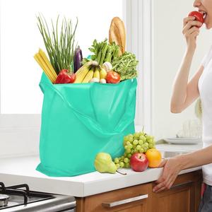 Bolsa de compras ecológica portátil personalizada de fábrica de Vietnam bolsa plegable de nailon de poliéster para compras en supermercado - Product Image 4