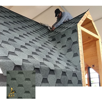Blaue Asphalt Dachziegel Baustoffe für Haus isolierung Bau China Mosaik Sechseckige Bitumen Dachs chind eln