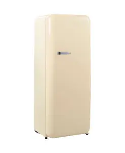 オプションの仕上げのピンクのスメグレトロ冷蔵庫と冷凍庫と冷蔵庫部分を備えた大容量の湾曲した直立冷蔵庫