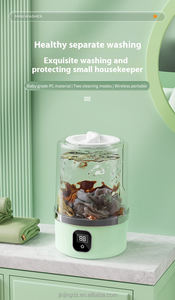 USB 휴대용 미니 세탁기 건조기 USB 회전 터빈 전면 적재 소형 접이식 와셔 - Product Image 2