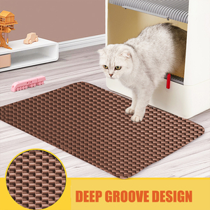 Premium Custom <span class=keywords><strong>Cat</strong></span> Litter Mat Cemitério Multi-purpose Dropshipping com Borracha De Silicone Plástico Padrão Pet Litter Liner - Product Image 3