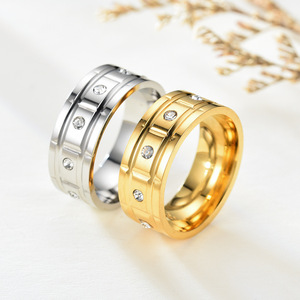 <span class=keywords><strong>Jane</strong></span> <span class=keywords><strong>Eyre</strong></span> 2021 nuevos anillos de boda de compromiso joyería diamante titanio Acero inoxidable pareja anillo - Product Image 2