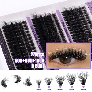 Großhandel Wimpern-Cluster-Sets mit 3D-Effekt, DIY, individuelles Logo verfügbar, Wimpernverlängerungs-Kit mit Kleber und Pinzette - Product Image 2
