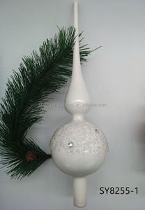 Nueva Estrella de Navidad de la Marca SY, Diseño Personalizado Pintado a Mano, Rojo, Blanco y Dorado, Vidrio Irregular de 8x8x29cm, Uso en Interiores, Directo de Fábrica - Product Image 3