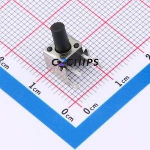 TSA06231-100B332BA Tactile Switch Bent Lead Through Hole-4P,7.4x6.2mm Switch Single Pole Single Throw Round Button 1.8N 7.4mm - Product Image 1