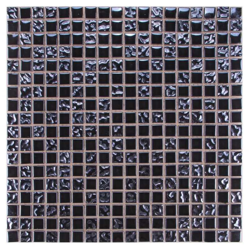 Italian antique bathroom mosaique wall tile black glass mosaic