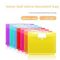 Carpeta de Archivo Transparente A4 con 3 Anillas, Cierre de Velcro, Carpeta de Documentos Impermeable con Bolsillo para Etiquetas