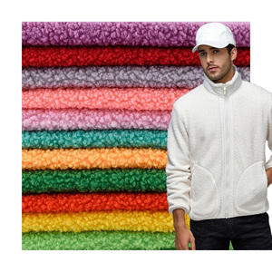 Tissu molletonné doux 100 Polyester, pour jouet, vente en gros, molletonné bouclé - Product Image 1