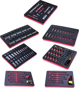 Tool Drawer Organizer Inserts Mechanics Set Red and Black Durable Foam Trays Holds XPE EPE EVA IXPE polyethylene foam insert