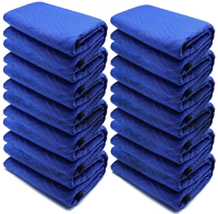 Couvertures de déménagement modernes, résistantes et anti-taches, à poils ras, avec support en polypropylène, coussinets de protection pour meubles en polyester personnalisés, directement de l'usine.