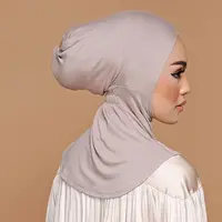 Lager 20 Farben Unter Hut Kappe Knochen Motorhaube Abdeckung Hals Ninja Inner Hijabs Kappen Frauen Muslim Islamic Wrap Kopftuch Unter schal
