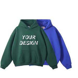 Alta calidad Anti-encogimiento al por mayor sudaderas con capucha Unisex pulóver sudaderas con capucha de gran tamaño hombres Puff impresión bordado sudaderas con capucha personalizadas - Product Image 2