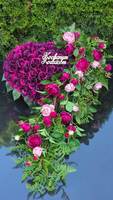 Fleurs artificielles personnalisables en forme de cœur pour les lieux funéraires, couronne en forme de cœur, couverture de tombe utilisée pour la commémoration et la mémoire