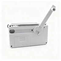 Radio numérique d'urgence portable AM/FM à manivelle solaire, alimentée par batterie, avec lampe torche et fonction dynamo, compatible NOAA pour les informations météo et les alertes de tempête