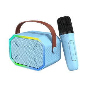 Small Outdoor Party Karaoke P3 machine mini bluetooth Speaker Wireless Microphones 6W HIFI Rechargeable BT5.3 TF Card