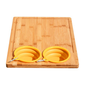 Planche à découper en bambou extra large avec récipients au-dessus de l'évier à découper avec passoires pliables repas - Product Image 2