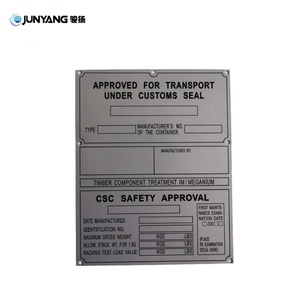 Producto Popular: Piezas y Accesorios para Contenedores de Envío ISO, Placa CSC de Acero Inoxidable Anticorrosiva para Contenedores - Product Image 3