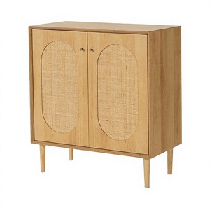 Aparador de Madera Maciza Rústico Decorado Estilo Antiguo 2024 con Estante Ajustable - Mueble Auxiliar para Sala de Estar y Cocina - Product Image 4